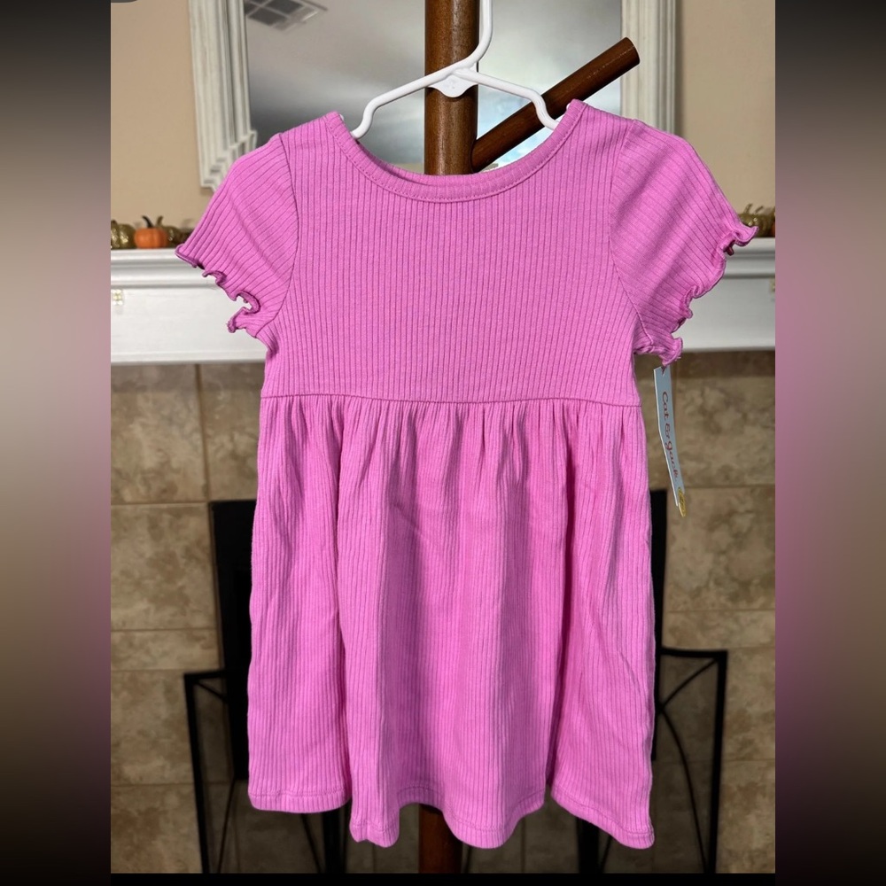 Cat & Jack Pink Ribbed Casual Dress